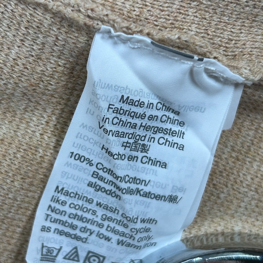 J.Crew Mercantile Tan Knit Blazer Jacket Women’s XXS  Button Front 100% cotton - Picture 6 of 13